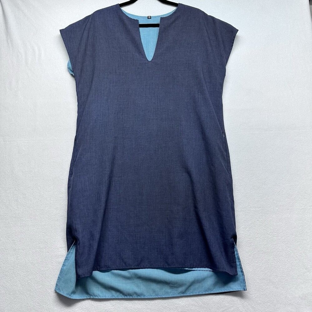 Betabrand Dress Womens Large Reversible Travel Tunic Shift Pocket Minimalist